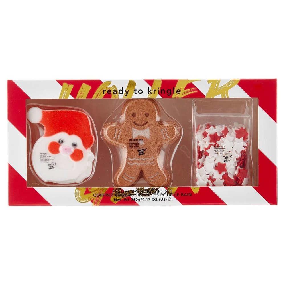 Festive Christmas Bathing Gift Santa Claus Gingerbread Bath Fizzer Bath Confetti